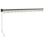 vidaXL Copertină retractabilă, crem, 3,5x2,5 m, textil și aluminiu vidaXL Copertină retractabilă, crem, 3,5x2,5 m, textil și aluminiu