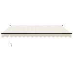 vidaXL Copertină retractabilă, crem, 4x3 m, textil și aluminiu vidaXL Copertină retractabilă, crem, 4x3 m, textil și aluminiu