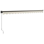 vidaXL Copertină retractabilă, crem, 4x3 m, textil și aluminiu vidaXL Copertină retractabilă, crem, 4x3 m, textil și aluminiu