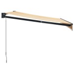 vidaXL Copertină retractabilă, galben/alb, 3,5x2,5 m, textil/aluminiu vidaXL Copertină retractabilă, galben/alb, 3,5x2,5 m, textil/aluminiu