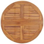 vidaXL Masă de grădină pliabilă, Ø90x75 cm, lemn masiv de tec vidaXL Masă de grădină pliabilă, Ø90x75 cm, lemn masiv de tec