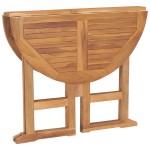 vidaXL Masă de grădină pliabilă, Ø90x75 cm, lemn masiv de tec vidaXL Masă de grădină pliabilă, Ø90x75 cm, lemn masiv de tec