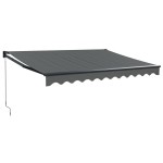 vidaXL Copertină retractabilă, antracit, 3x2,5 m, textil și aluminiu vidaXL Copertină retractabilă, antracit, 3x2,5 m, textil și aluminiu