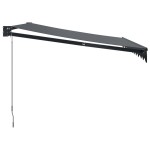 vidaXL Copertină retractabilă, antracit, 3x2,5 m, textil și aluminiu vidaXL Copertină retractabilă, antracit, 3x2,5 m, textil și aluminiu