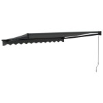 vidaXL Copertină retractabilă, antracit, 3x2,5 m, textil și aluminiu vidaXL Copertină retractabilă, antracit, 3x2,5 m, textil și aluminiu