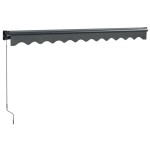 vidaXL Copertină retractabilă, antracit, 3x2,5 m, textil și aluminiu vidaXL Copertină retractabilă, antracit, 3x2,5 m, textil și aluminiu