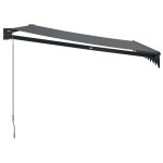 vidaXL Copertină retractabilă, antracit, 3,5x2,5 m, textil și aluminiu