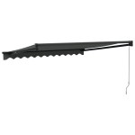 vidaXL Copertină retractabilă, antracit, 3,5x2,5 m, textil și aluminiu