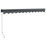 vidaXL Copertină retractabilă, antracit, 3,5x2,5 m, textil și aluminiu