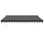 vidaXL Copertină retractabilă, antracit, 4x3 m, textil și aluminiu vidaXL Copertină retractabilă, antracit, 4x3 m, textil și aluminiu