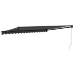 vidaXL Copertină retractabilă, antracit, 4,5x3 m, textil și aluminiu