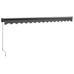 vidaXL Copertină retractabilă, antracit, 4,5x3 m, textil și aluminiu