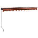 vidaXL Copertină retractabilă portocaliu/maro 3x2,5 m, textil/aluminiu vidaXL Copertină retractabilă portocaliu/maro 3x2,5 m, textil/aluminiu