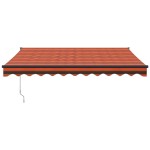 vidaXL Copertină retractabilă portocaliu/maro 3,5x2,5m textil/aluminiu vidaXL Copertină retractabilă portocaliu/maro 3,5x2,5m textil/aluminiu