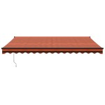vidaXL Copertină retractabilă portocaliu/maro 4,5x3 m, textil/aluminiu