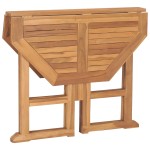 vidaXL Masă de grădină pliabilă, 90x90x75 cm, lemn masiv de tec
