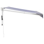 vidaXL Copertina automată retractabilă, albastru și alb, 3,5x2,5 m vidaXL Copertina automată retractabilă, albastru și alb, 3,5x2,5 m