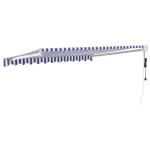 vidaXL Copertina automată retractabilă, albastru și alb, 3,5x2,5 m vidaXL Copertina automată retractabilă, albastru și alb, 3,5x2,5 m