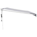 vidaXL Copertină retractabilă automată, albastru și alb, 4,5x3 m vidaXL Copertină retractabilă automată, albastru și alb, 4,5x3 m
