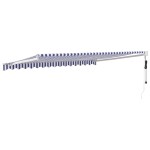 vidaXL Copertină retractabilă automată, albastru și alb, 4,5x3 m vidaXL Copertină retractabilă automată, albastru și alb, 4,5x3 m