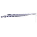 vidaXL Copertină retractabilă automată, albastru și alb, 5x3 m vidaXL Copertină retractabilă automată, albastru și alb, 5x3 m