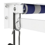 vidaXL Copertină retractabilă automată, albastru și alb, 5x3 m vidaXL Copertină retractabilă automată, albastru și alb, 5x3 m