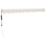 vidaXL Copertină retractabilă automată, crem, 3x2,5 m vidaXL Copertină retractabilă automată, crem, 3x2,5 m