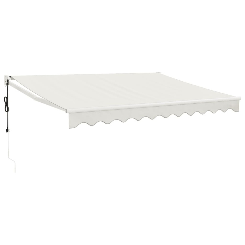 vidaXL Copertină retractabilă, crem, 3,5x2,5 m, textil și aluminiu