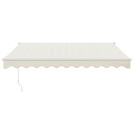 vidaXL Copertină retractabilă, crem, 3,5x2,5 m, textil și aluminiu