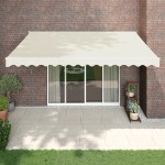vidaXL Copertină retractabilă automată, crem, 4x3 m vidaXL Copertină retractabilă automată, crem, 4x3 m