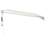 vidaXL Copertină retractabilă automată, crem, 4x3 m vidaXL Copertină retractabilă automată, crem, 4x3 m
