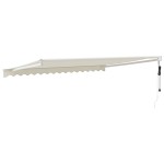 vidaXL Copertină retractabilă automată, crem, 4x3 m vidaXL Copertină retractabilă automată, crem, 4x3 m