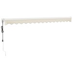 vidaXL Copertină retractabilă automată, crem, 4x3 m vidaXL Copertină retractabilă automată, crem, 4x3 m