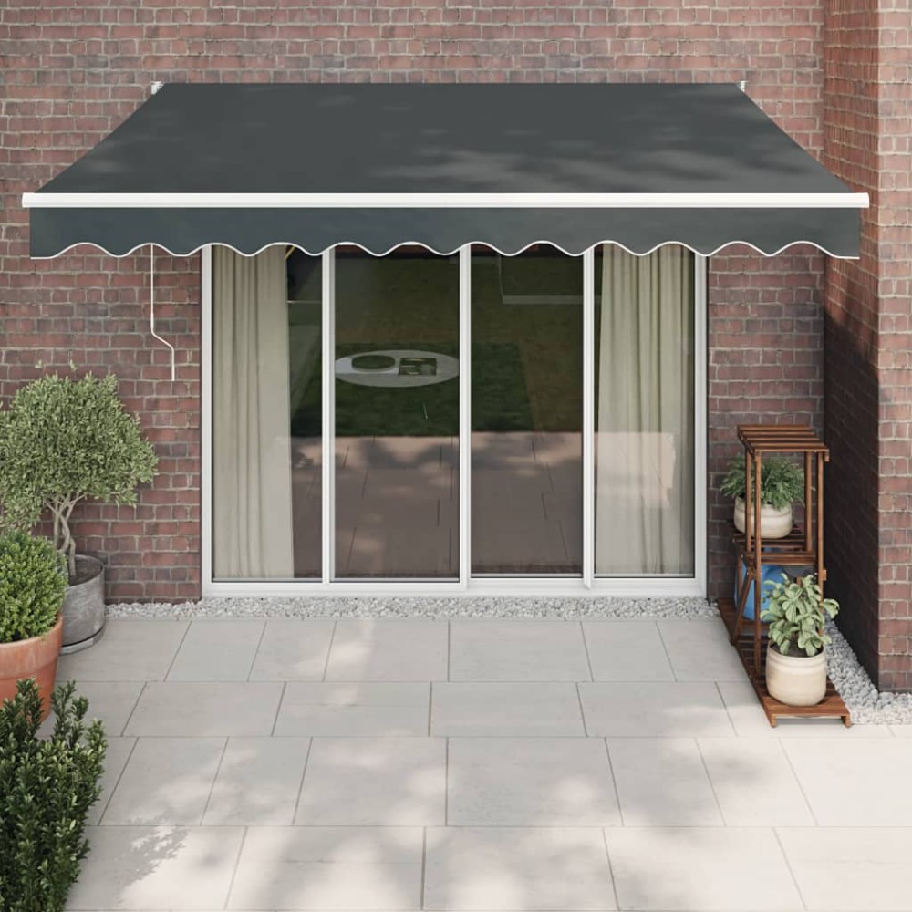 vidaXL Copertină retractabilă automată, antracit, 3x2,5 m