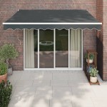 vidaXL Copertină retractabilă automată, antracit, 3x2,5 m vidaXL Copertină retractabilă automată, antracit, 3x2,5 m