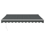 vidaXL Copertină retractabilă automată, antracit, 3x2,5 m vidaXL Copertină retractabilă automată, antracit, 3x2,5 m