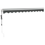 vidaXL Copertină retractabilă automată, antracit, 3x2,5 m vidaXL Copertină retractabilă automată, antracit, 3x2,5 m
