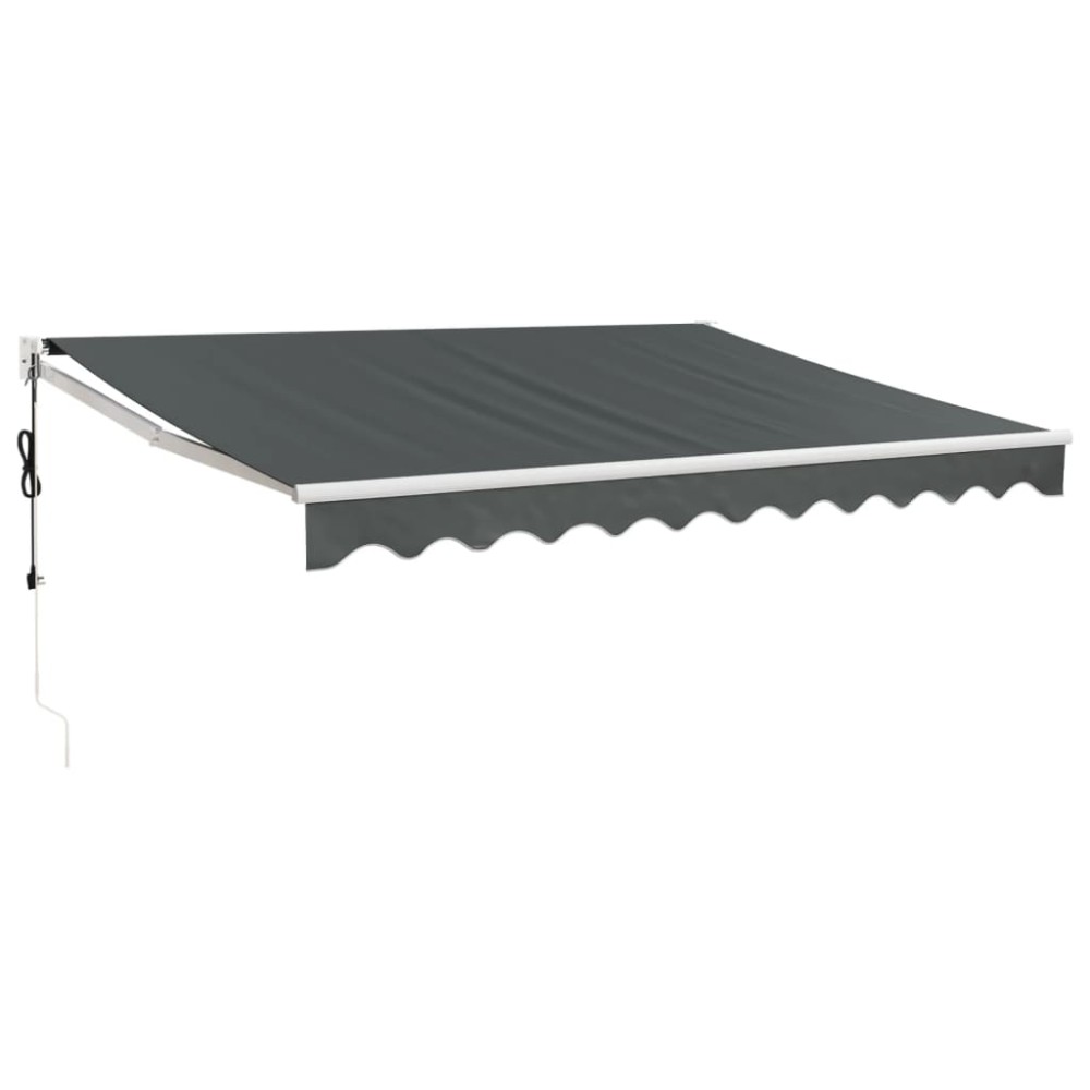 vidaXL Copertină automată retractabilă, antracit, 3,5x2,5 m