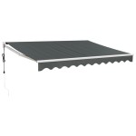 vidaXL Copertină automată retractabilă, antracit, 3,5x2,5 m vidaXL Copertină automată retractabilă, antracit, 3,5x2,5 m