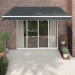 vidaXL Copertină automată retractabilă, antracit, 3,5x2,5 m vidaXL Copertină automată retractabilă, antracit, 3,5x2,5 m