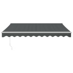 vidaXL Copertină automată retractabilă, antracit, 3,5x2,5 m vidaXL Copertină automată retractabilă, antracit, 3,5x2,5 m