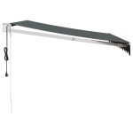 vidaXL Copertină automată retractabilă, antracit, 3,5x2,5 m vidaXL Copertină automată retractabilă, antracit, 3,5x2,5 m