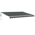 vidaXL Copertină retractabilă automată, antracit, 4x3 m vidaXL Copertină retractabilă automată, antracit, 4x3 m