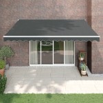 vidaXL Copertină retractabilă automată, antracit, 4x3 m vidaXL Copertină retractabilă automată, antracit, 4x3 m