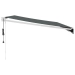 vidaXL Copertină retractabilă automată, antracit, 4x3 m vidaXL Copertină retractabilă automată, antracit, 4x3 m