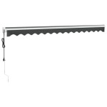 vidaXL Copertină retractabilă automată, antracit, 4x3 m vidaXL Copertină retractabilă automată, antracit, 4x3 m