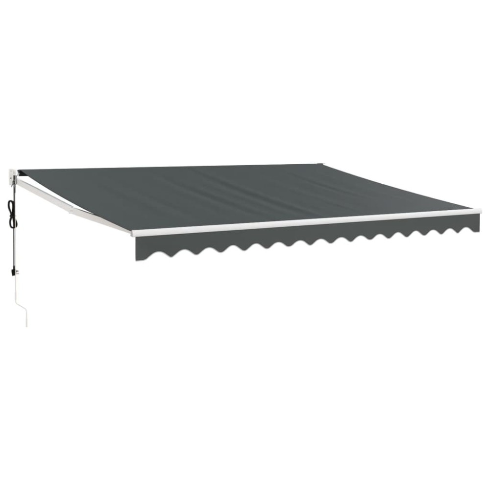 vidaXL Copertină retractabilă automată, antracit, 4,5x3 m