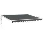 vidaXL Copertină retractabilă automată, antracit, 4,5x3 m vidaXL Copertină retractabilă automată, antracit, 4,5x3 m