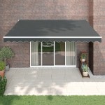 vidaXL Copertină retractabilă automată, antracit, 4,5x3 m vidaXL Copertină retractabilă automată, antracit, 4,5x3 m