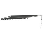 vidaXL Copertină retractabilă automată, antracit, 4,5x3 m vidaXL Copertină retractabilă automată, antracit, 4,5x3 m